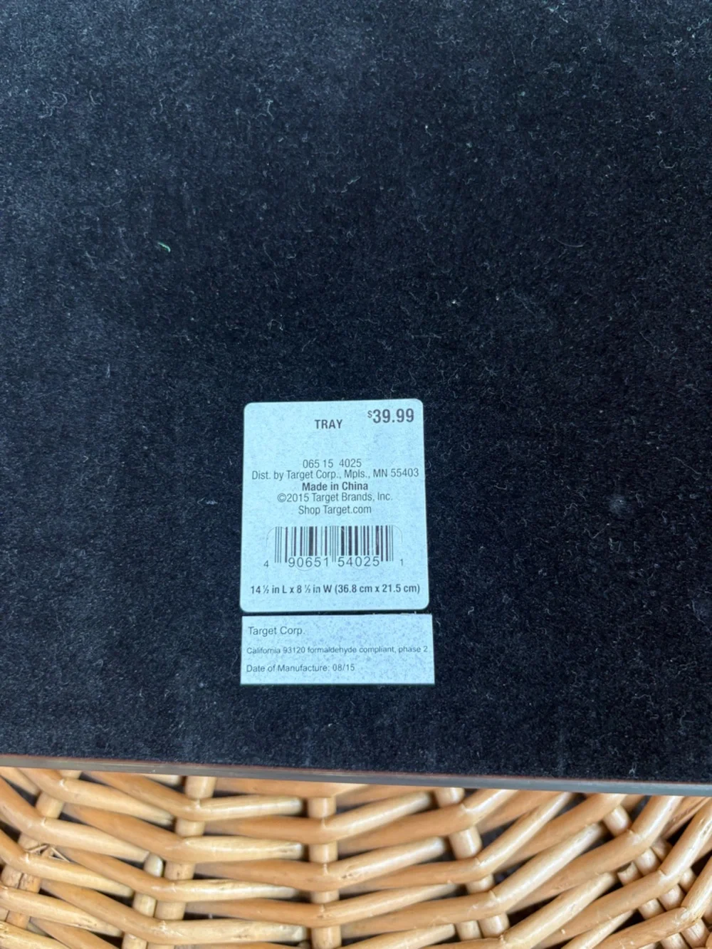 Target Copper Colored Mirrored Felt Lined Heavy Household Tray